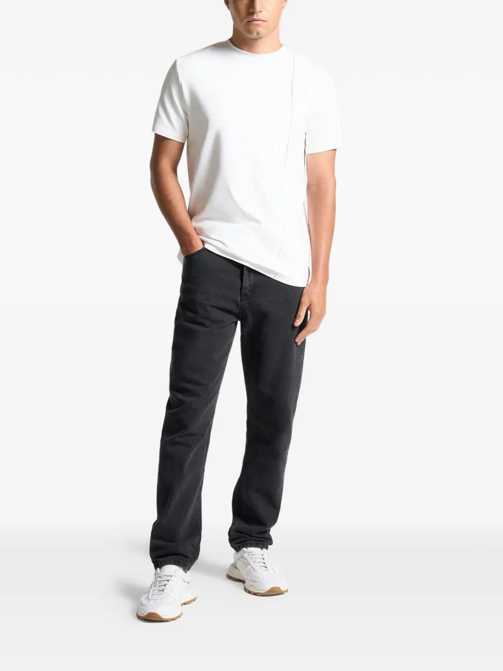 Manière De Voir bel-loops pocket jeans - Zwart