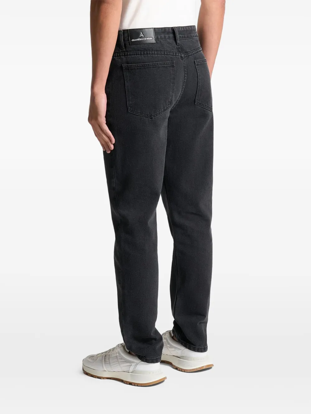 Manière De Voir bel-loops pocket jeans Zwart