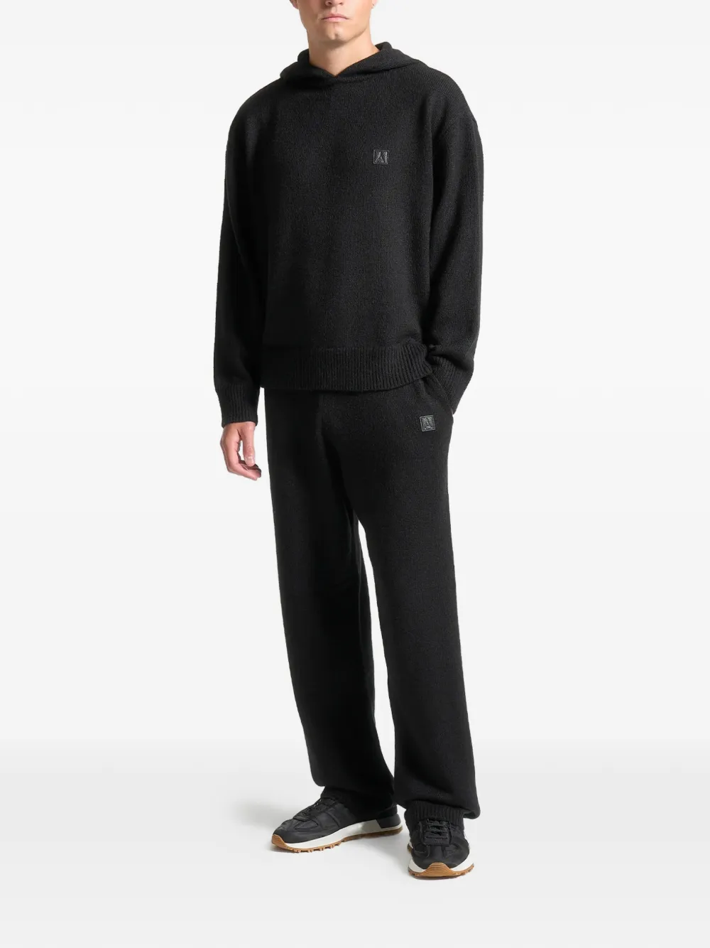 Manière De Voir patch track pants - Zwart