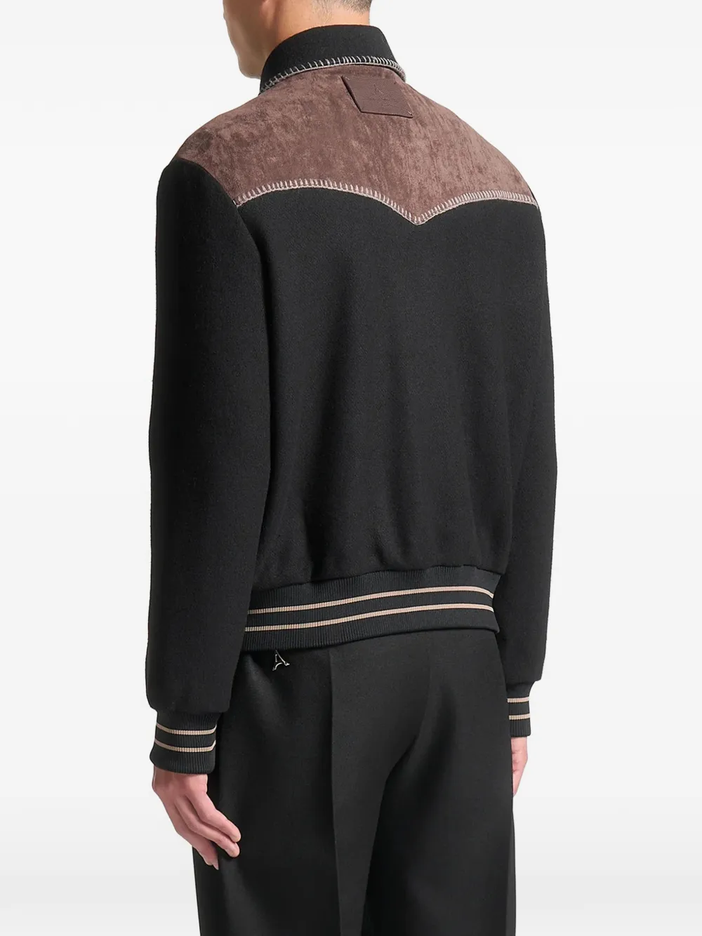 Manière De Voir Whipstitch Varsity jacket Zwart