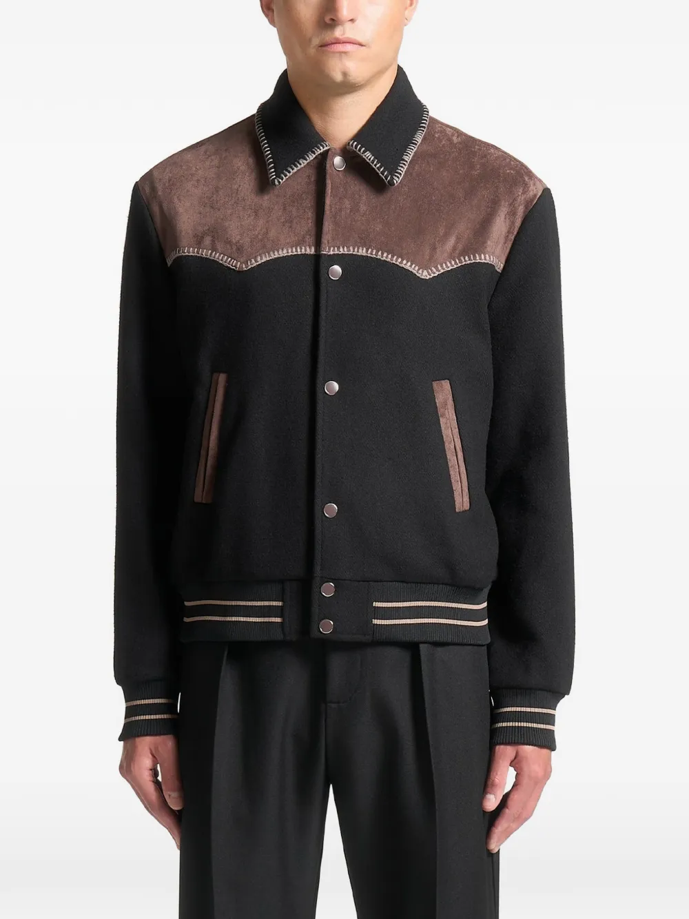 Manière De Voir Whipstitch Varsity jacket - Nero