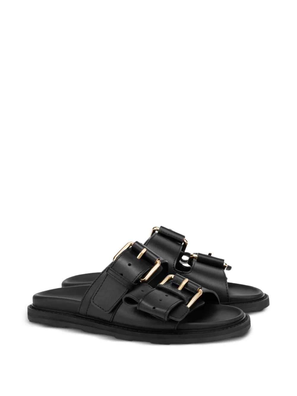 Moschino Sandalen met gespdetail Zwart