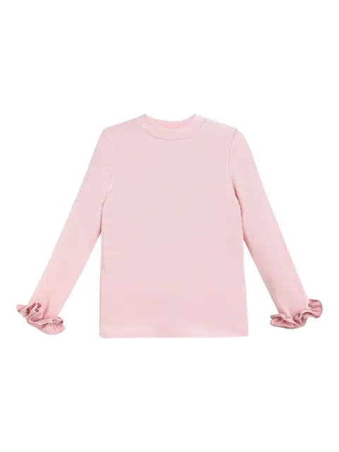 Tulleen ruffle-cuffs top