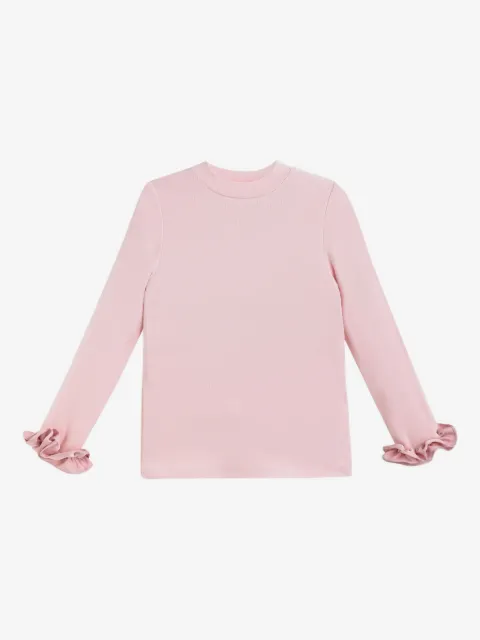 Tulleen ruffle-cuffs top