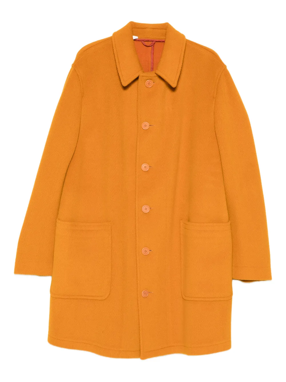 Romeo Gigli Pre-Owned abrigo de lana con botones 1990 | naranja | Image 1