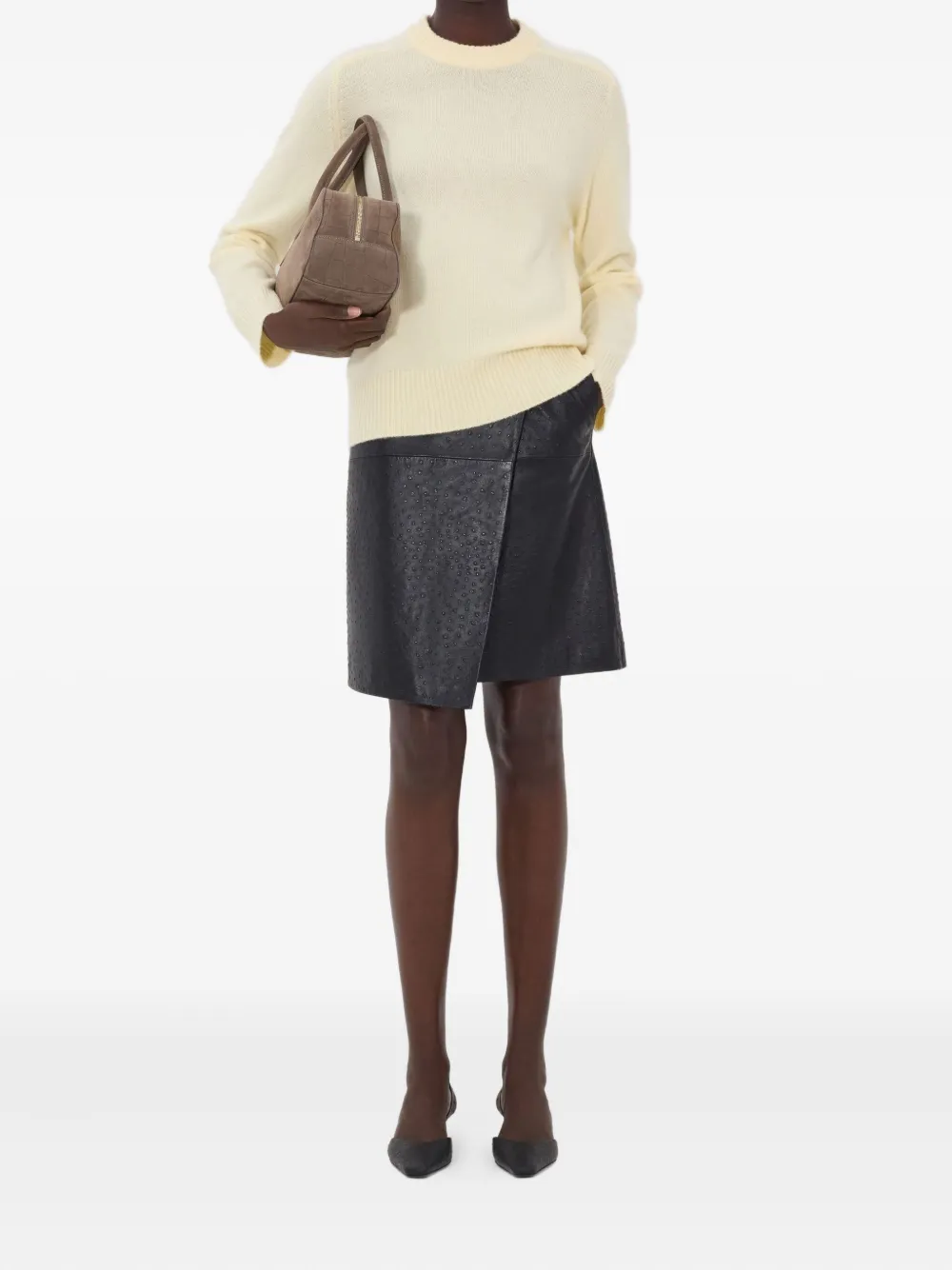 Loulou De Saison Baltra Lds Ribbed Sweater - Neutrals 