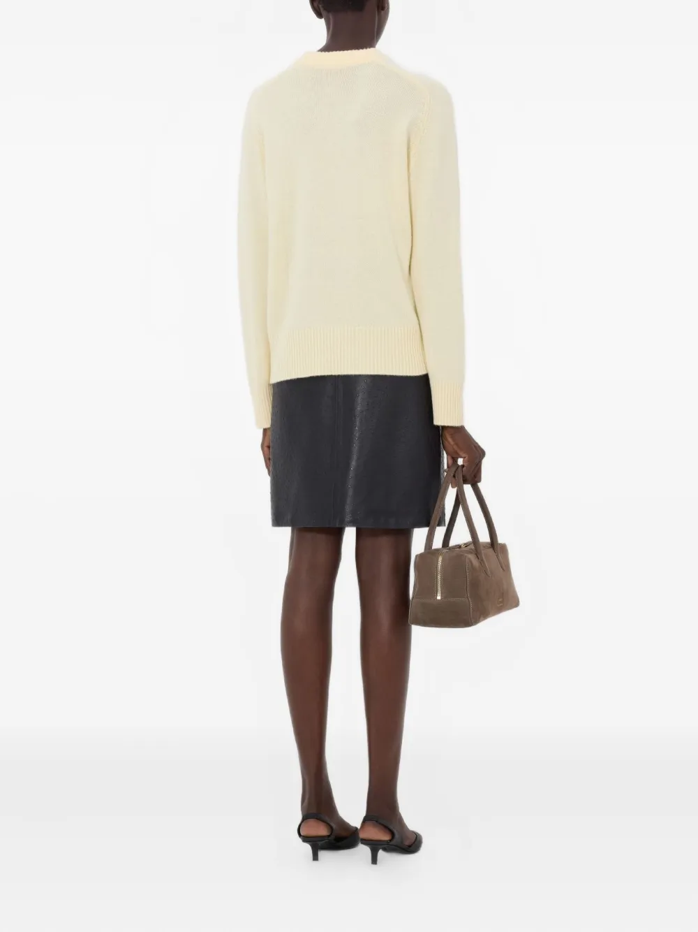 LouLou de Saison Baltra Lds geribbelde trui Beige