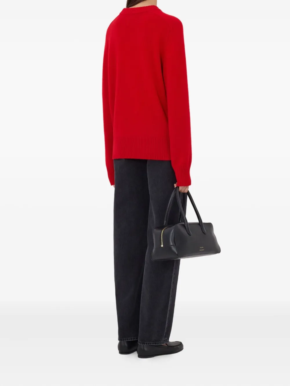 LouLou de Saison Geribbelde trui met verlaagde schouders Rood