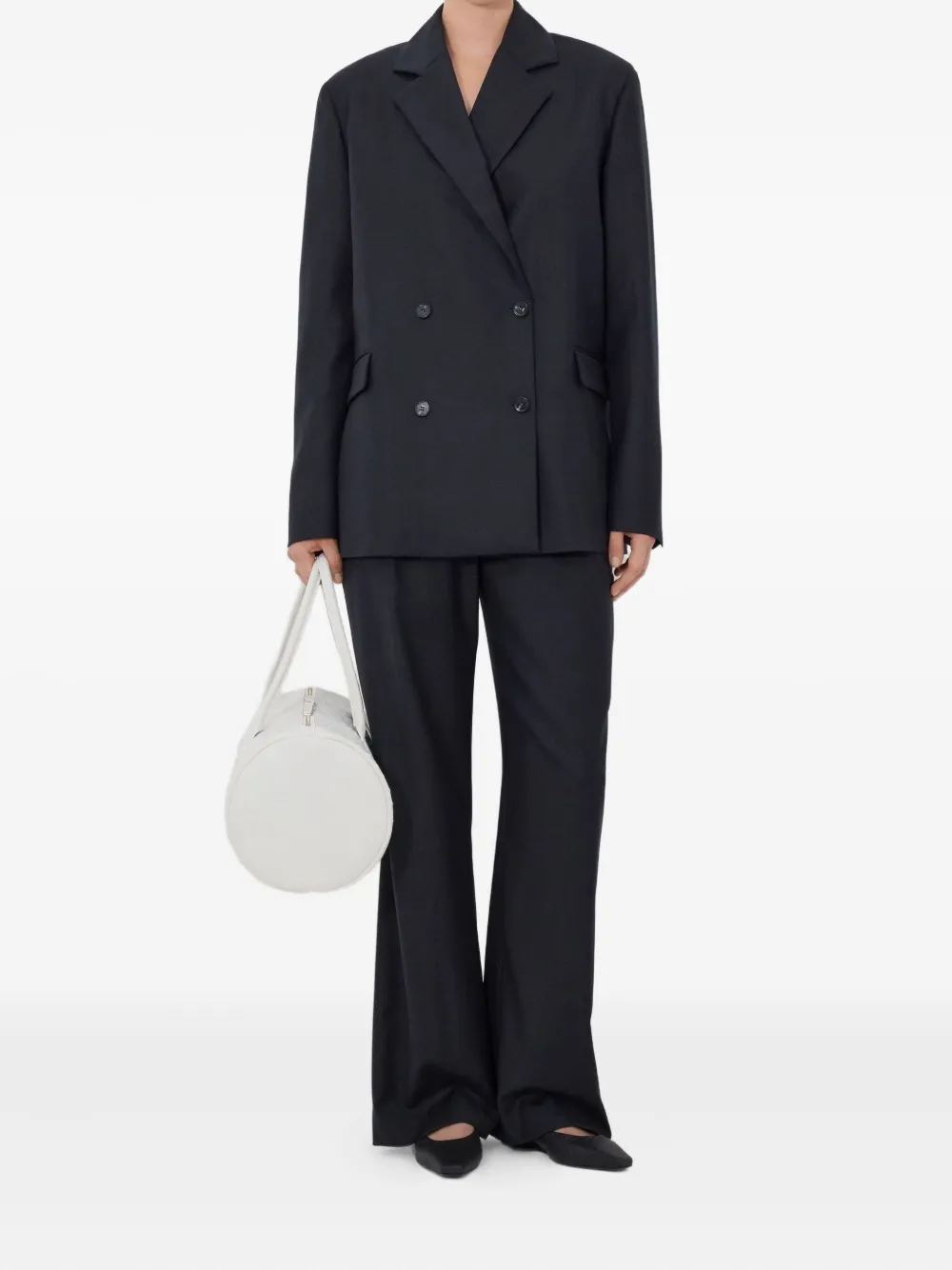 LOU LOU STUDIO ダブル オーバーサイズ ジャケット S 黒 LouLou De Saison Donau Lds ダブルジャケット | ブラック | FARFETCH JP