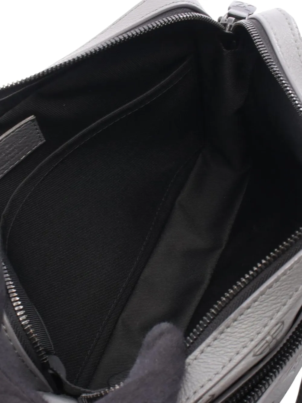 Pre-owned Louis Vuitton 2021-2025 Monogram Shadow Trio Messenger Crossbody Bag In Gray