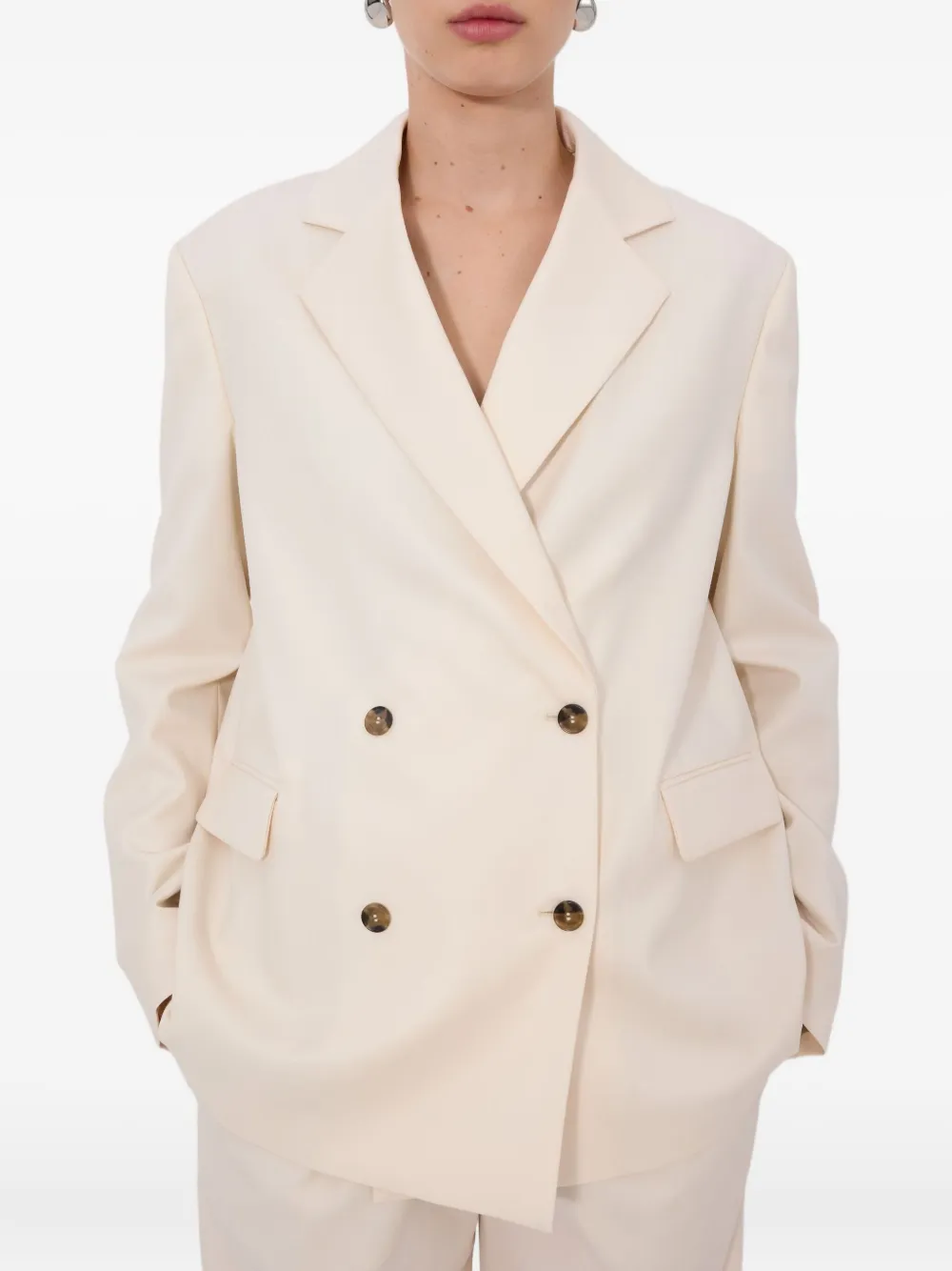 LouLou de Saison Donau Lds blazer met dubbele rij knopen Roze
