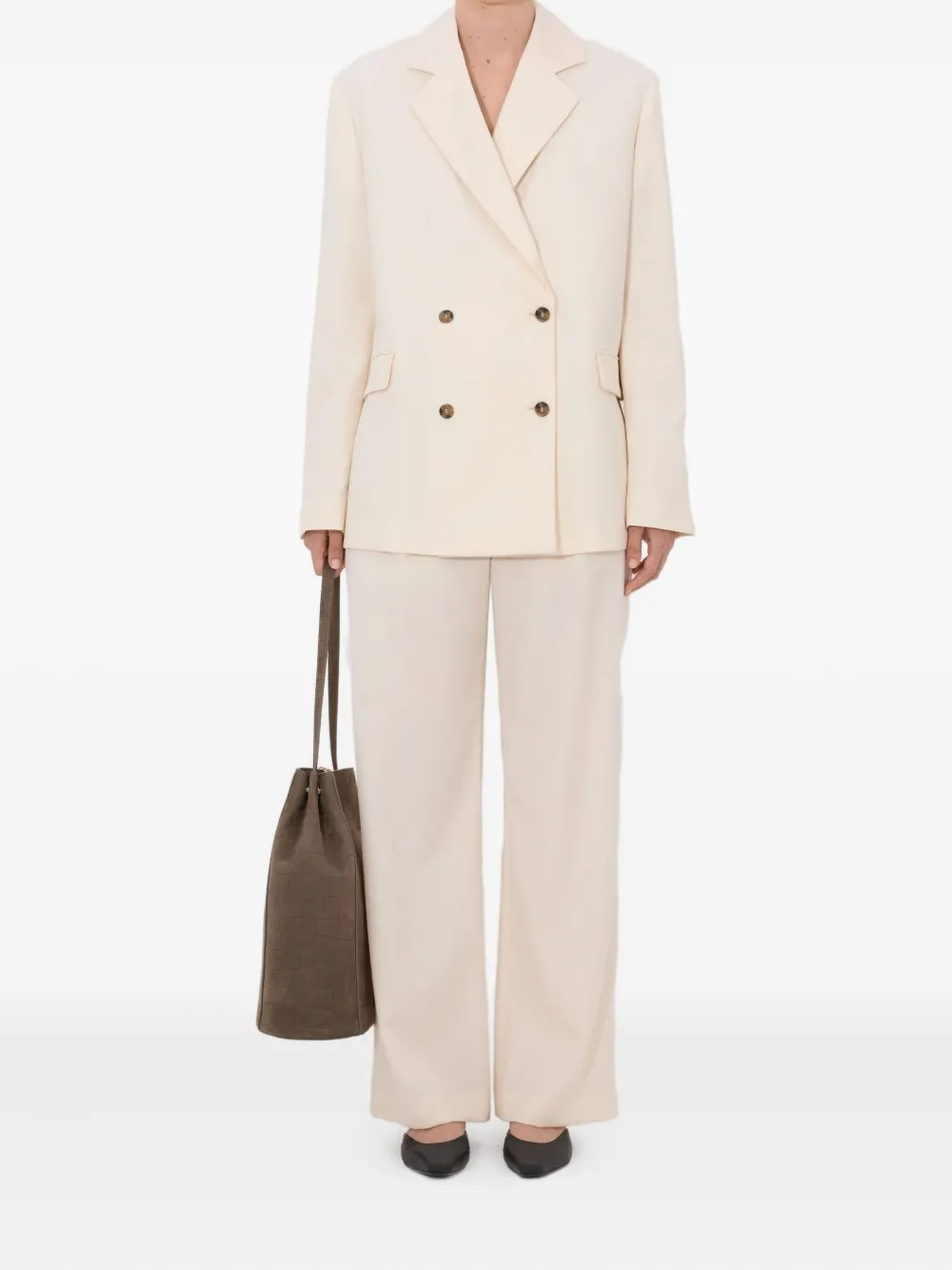 LouLou de Saison Donau Lds blazer met dubbele rij knopen Roze