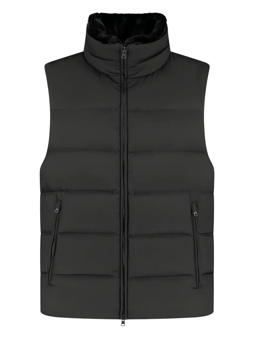 Herno zip-up padded gilet - ブラック Herno zip-up padded gilet - ブラック