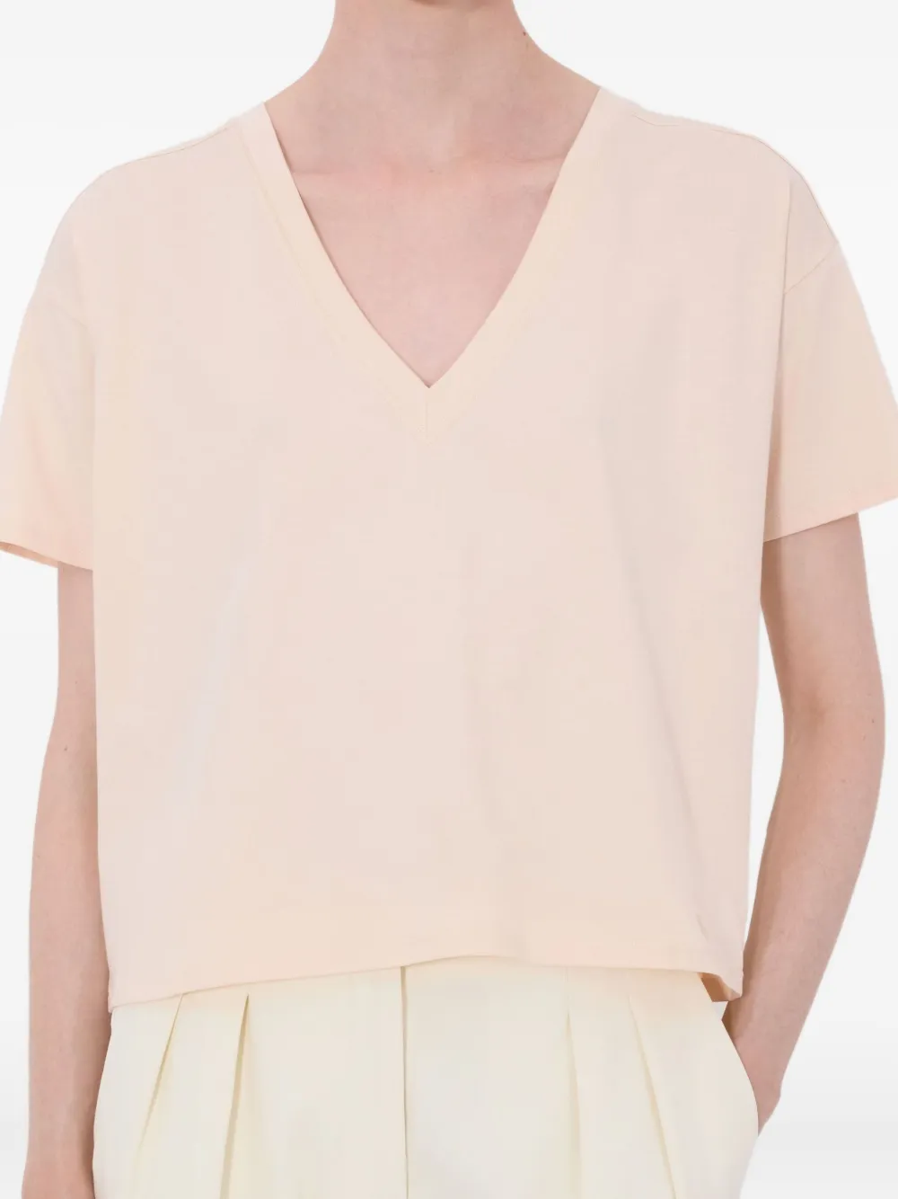 LouLou de Saison Faaa Lds T-shirt met V-hals Roze