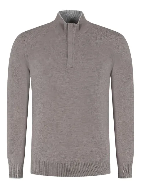 Gran Sasso fine-knit zip-neck sweater
