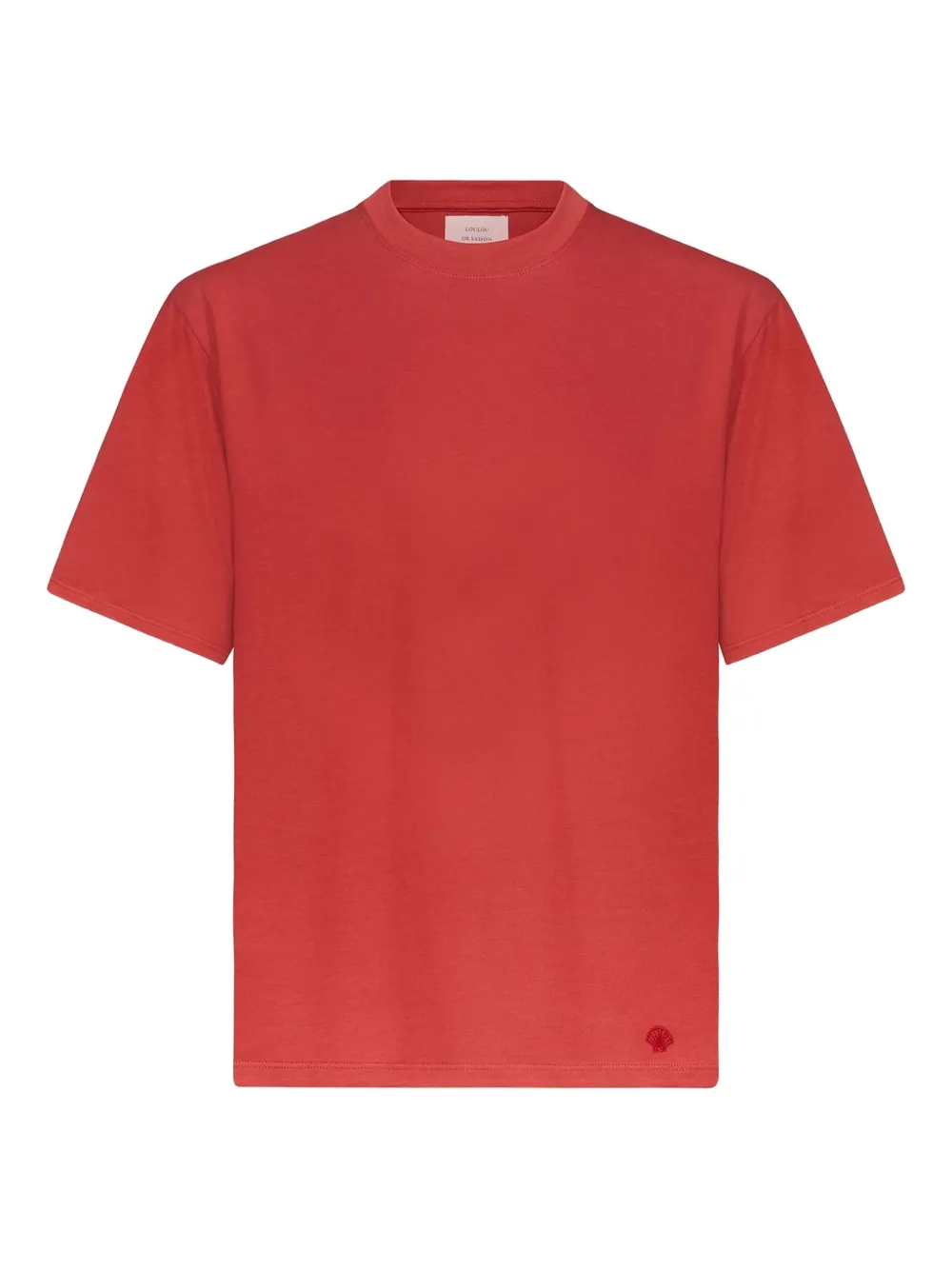 LouLou de Saison Telanto Lds T-Shirt mit Logo-Stickerei - Rot