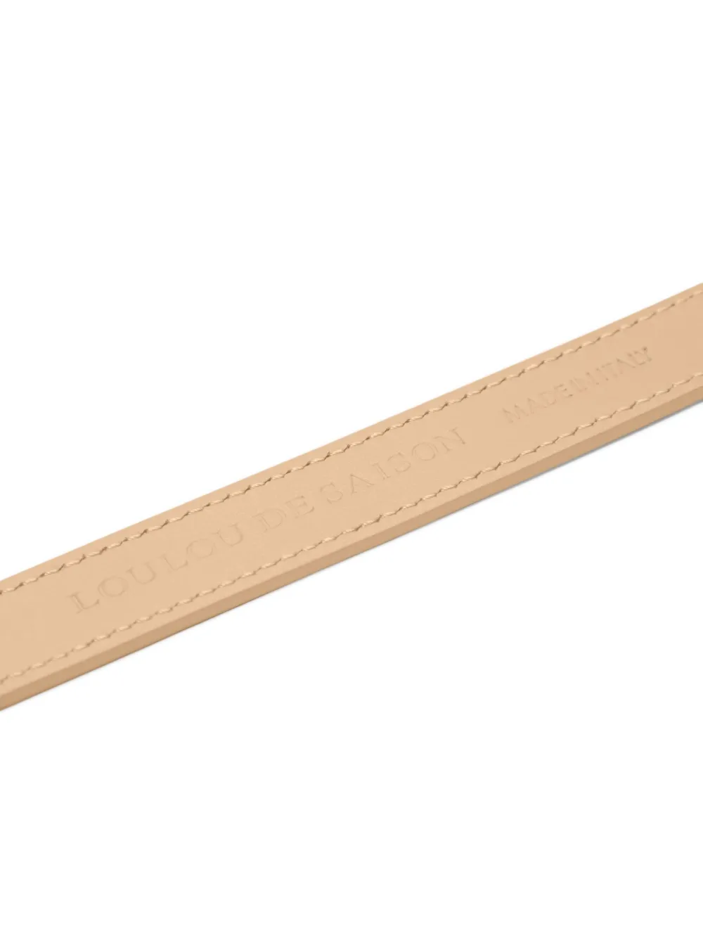 Loulou De Saison Ceylon Leather Belt In Neutral