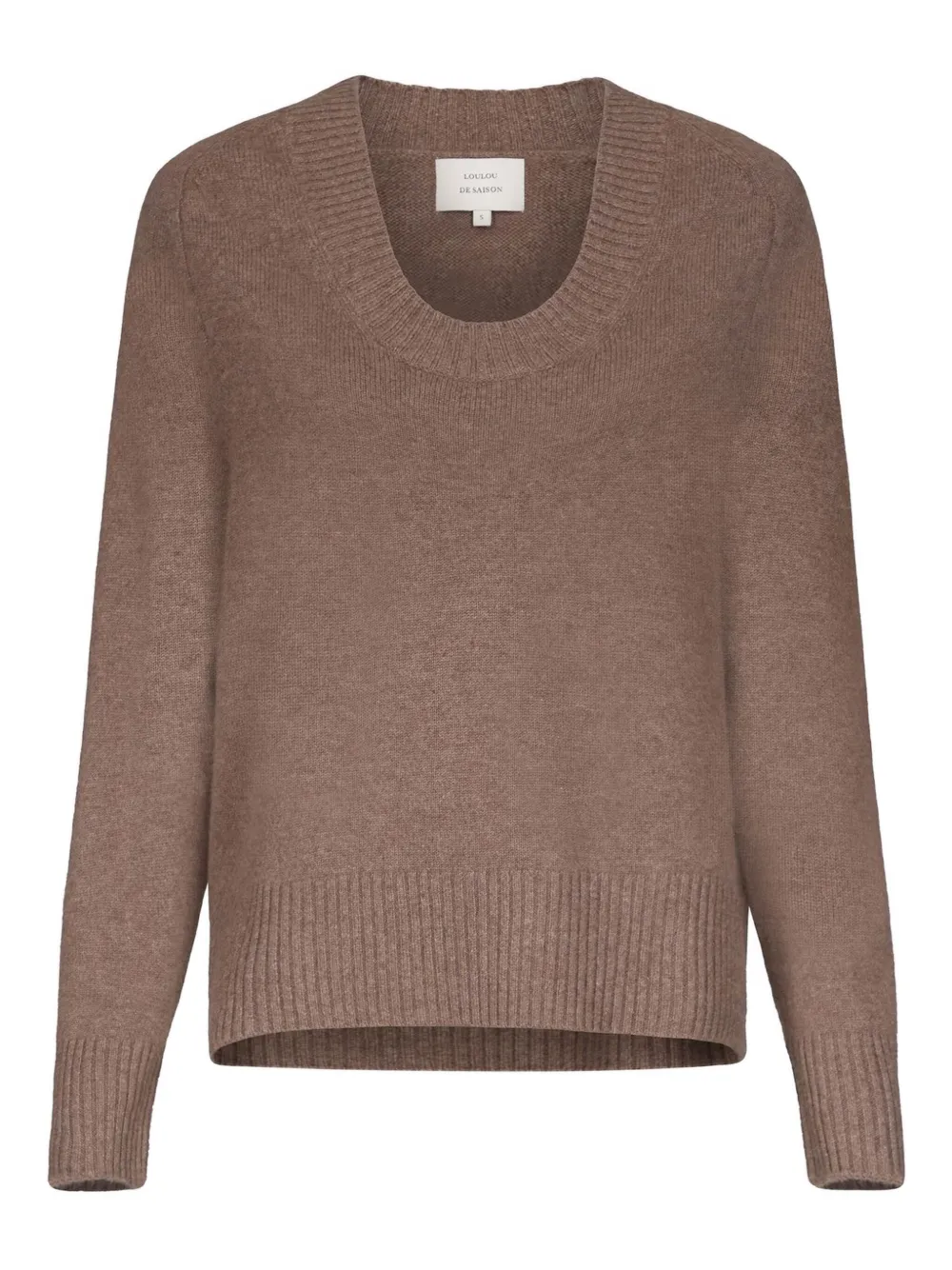 LouLou de Saison Maglione BAJI con scollo a U - Marrone