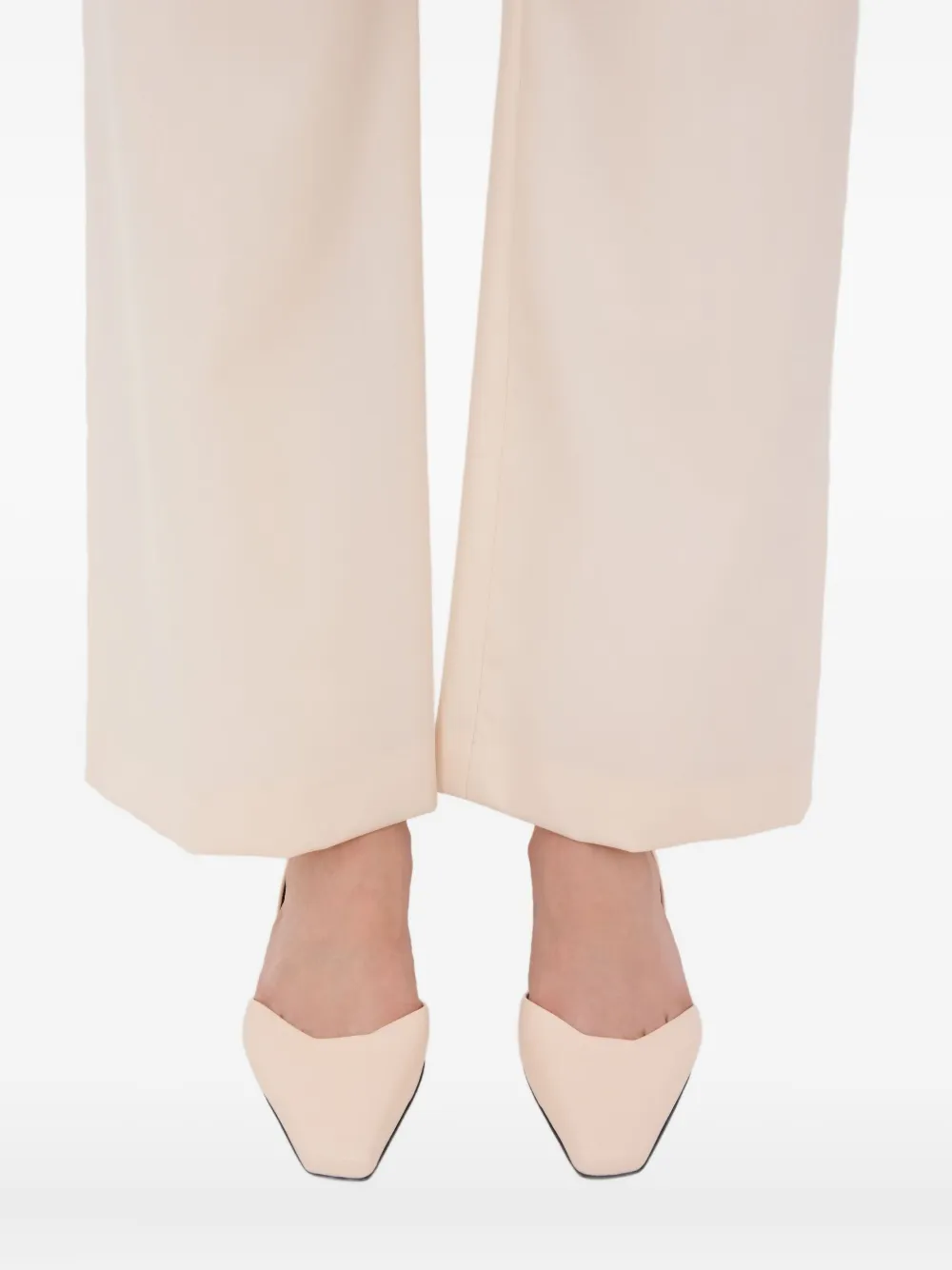 LouLou de Saison Slingback pumps met vierkante neus Beige