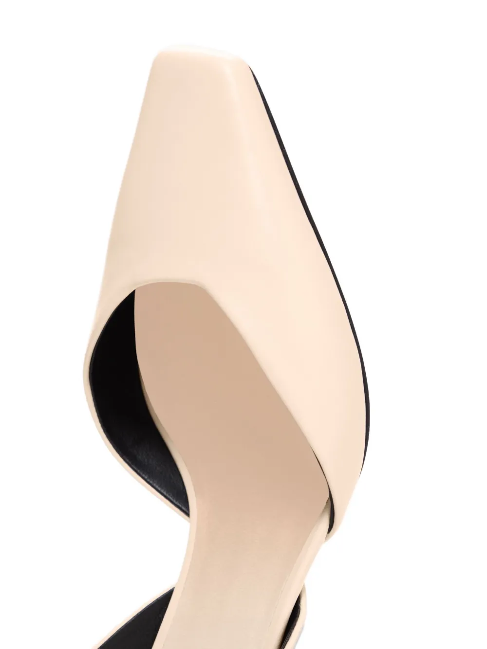LouLou de Saison Slingback pumps met vierkante neus Beige