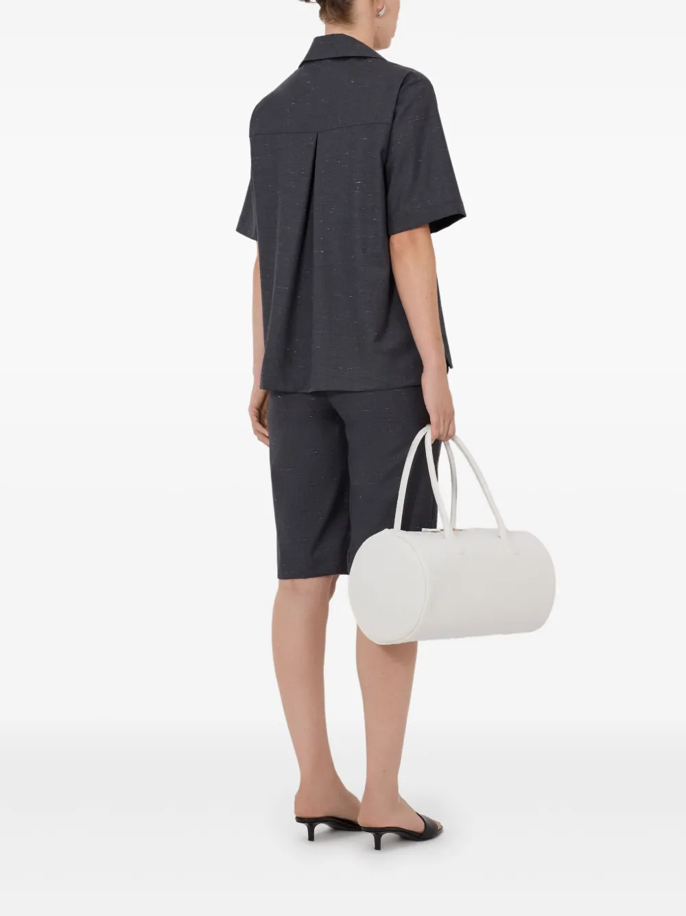 LouLou de Saison Blouse met korte mouwen Beige
