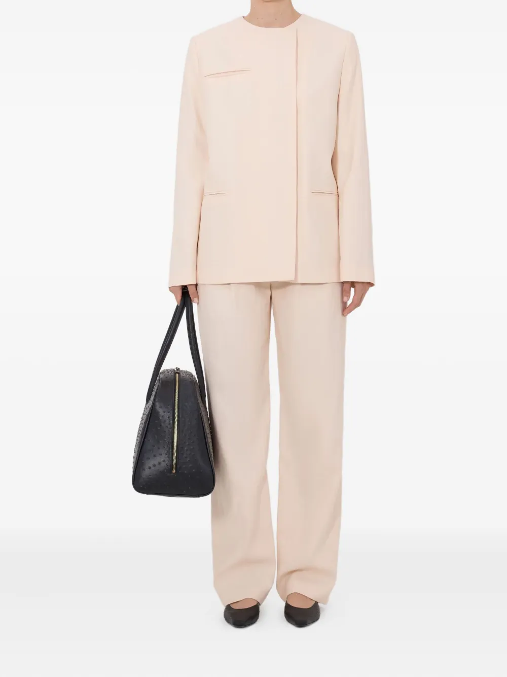  Loulou De Saison Bono Asymmetric Welt Jacket - Neutrals 