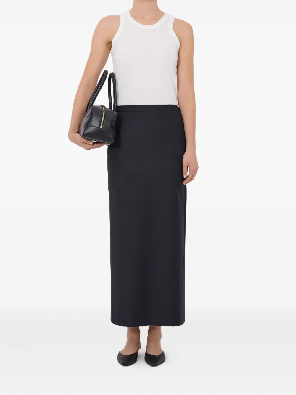 LouLou de Saison Cara rok met elastische tailleband - Grijs