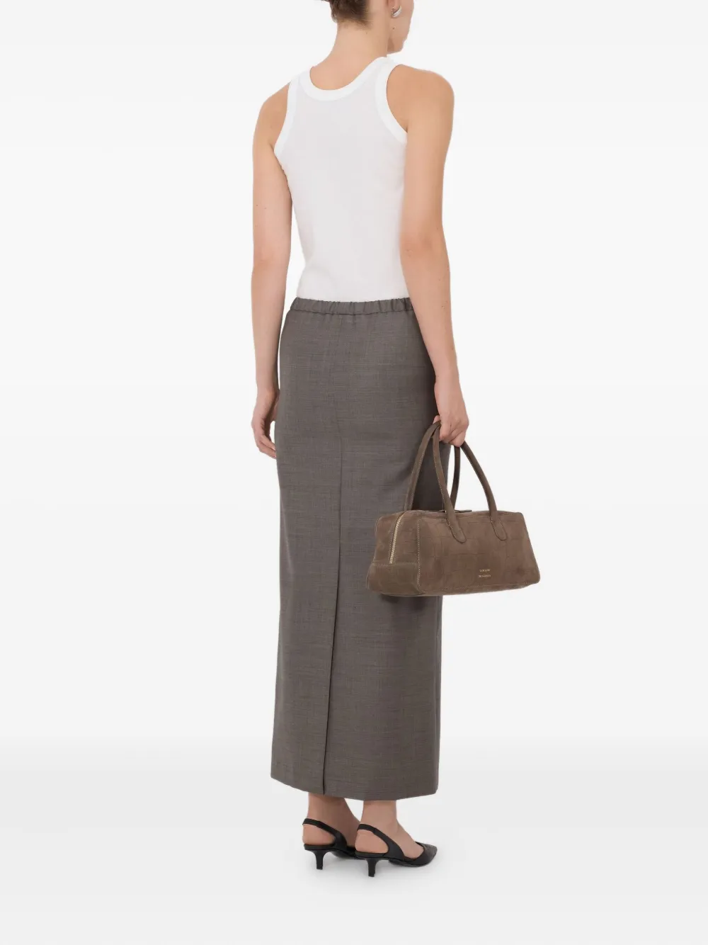 Cara Elasticated Waistband Vent Maxi Skirt