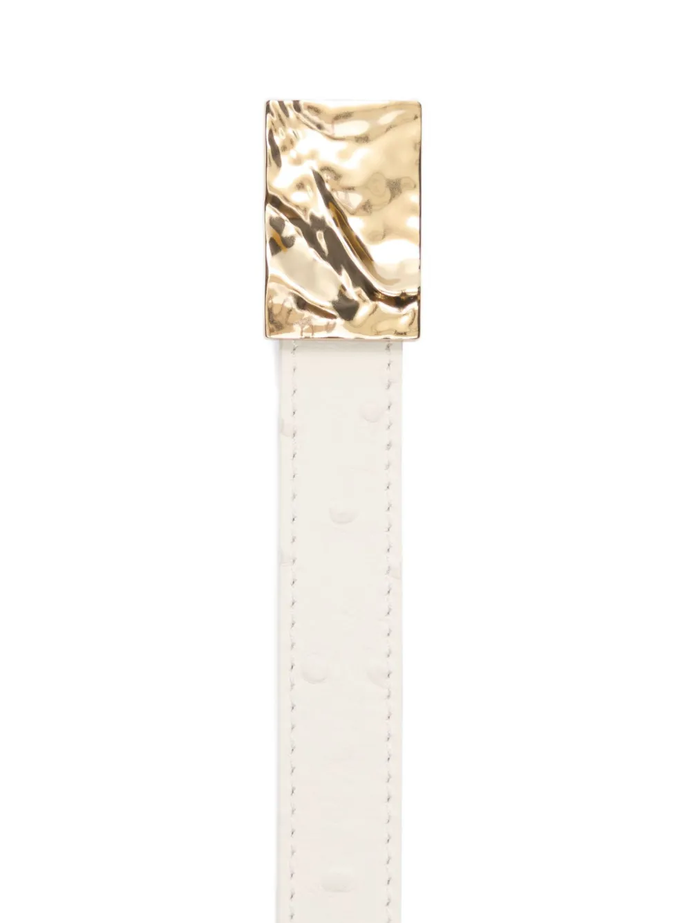 Loulou De Saison Ceylon Textured Embossed Belt In White