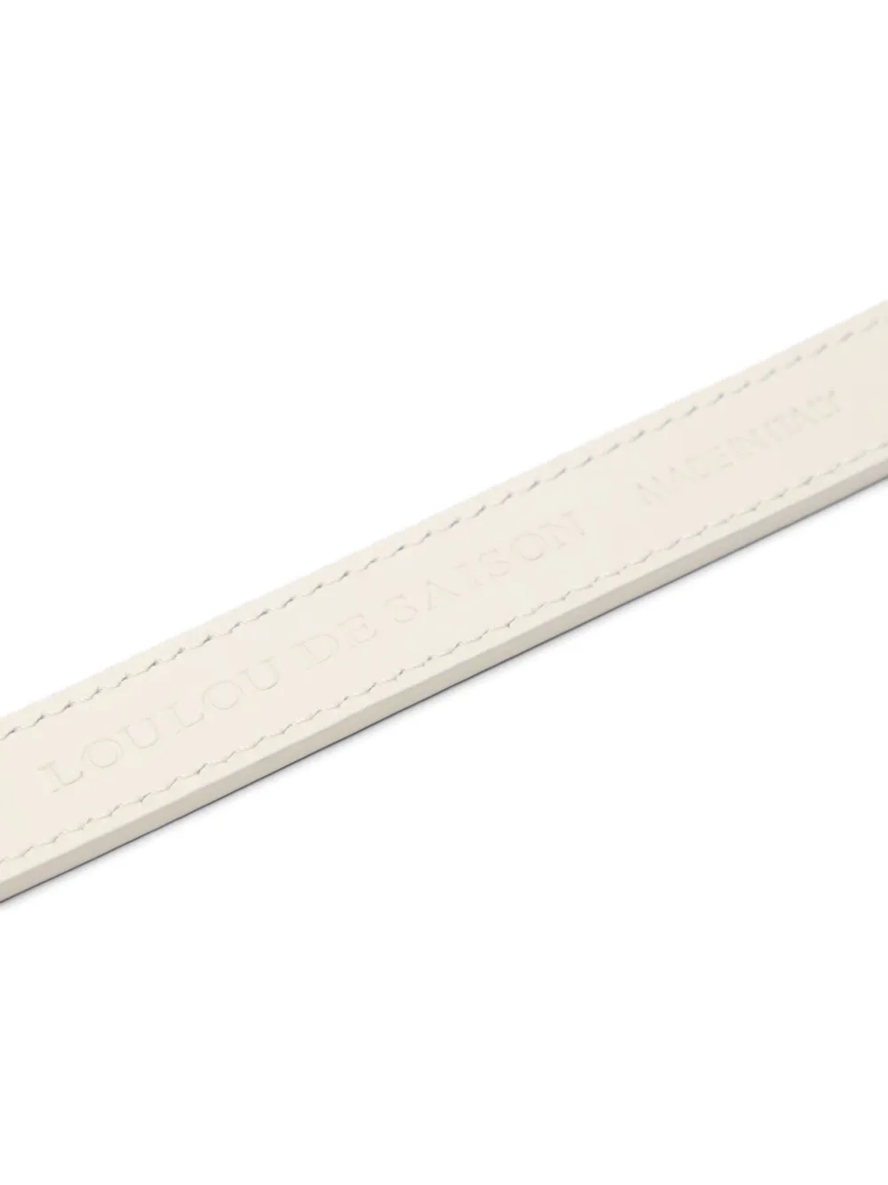 Loulou De Saison Ceylon Textured Embossed Belt In White