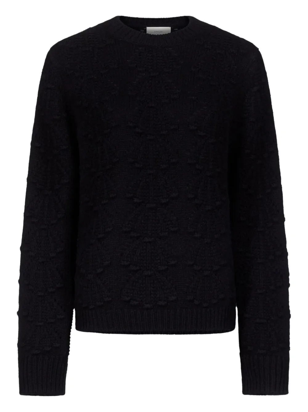 LouLou de Saison Cleidy crochet 3D motif sweater - Black