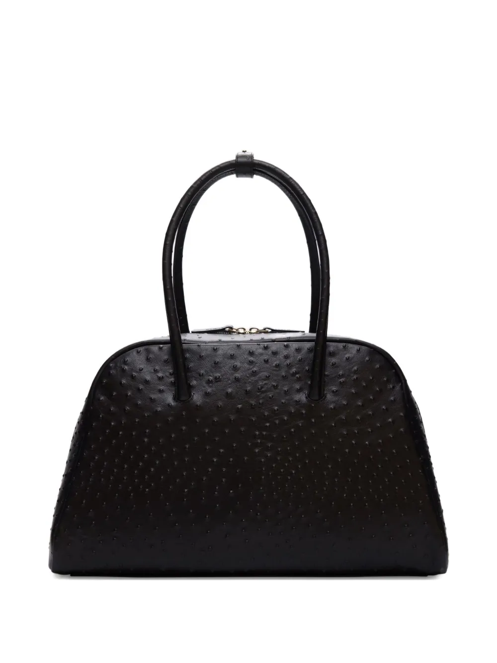 Loulou De Saison Darren Textured Leather Travel Bag In Black