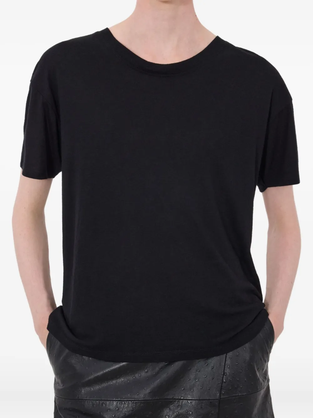 LouLou de Saison Geribbeld T-shirt Zwart