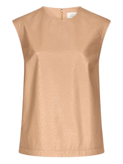 LouLou de Saison Fiza ostrich-effect zip top