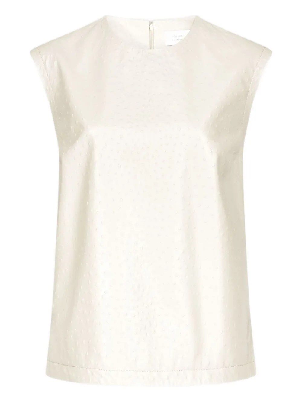 Loulou De Saison Fiza Ostrich-effect Zip Top In White
