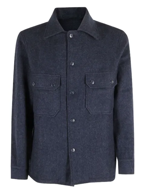 Fortela front-pockets wool shirt jacket