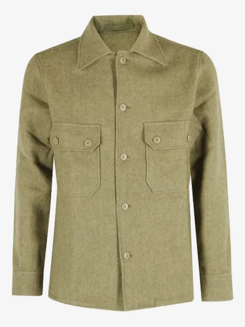Fortela front-pockets wool shirt jacket