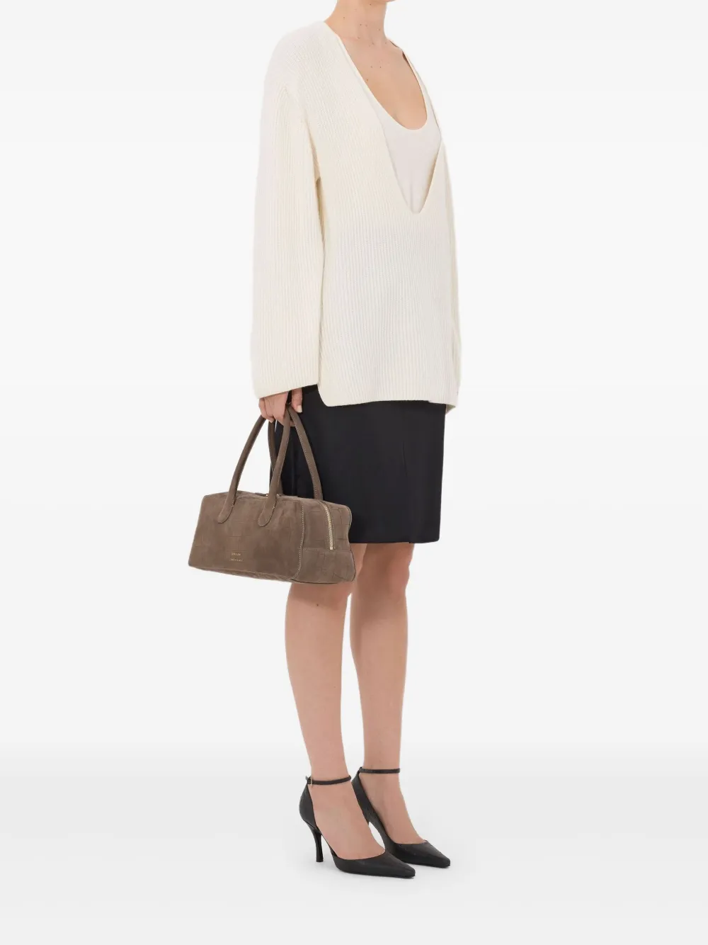 Gabe Ribbed U Neck Sweater