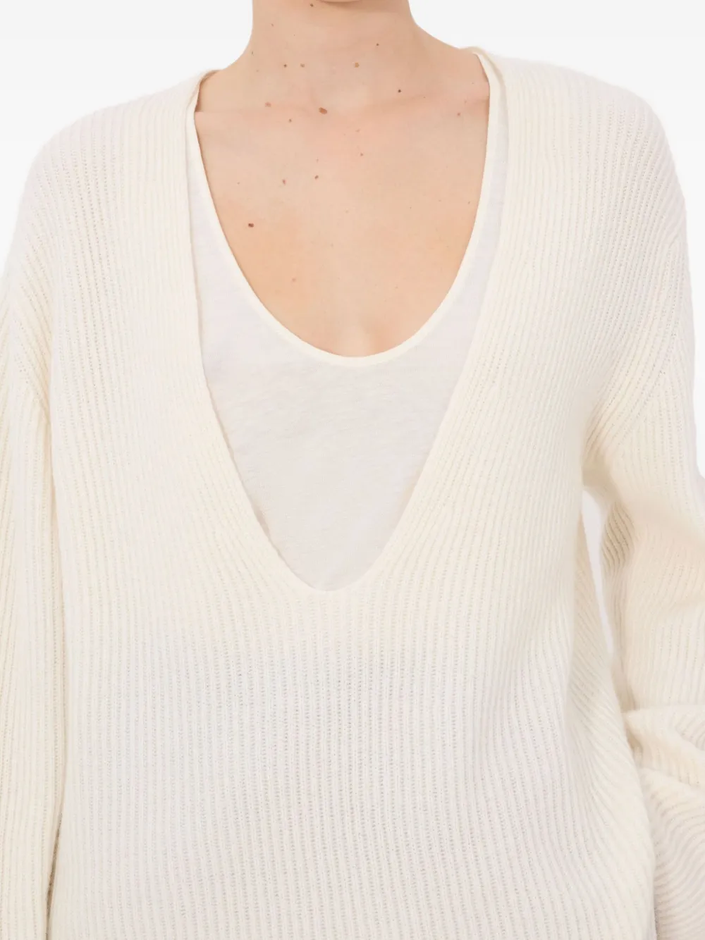 Gabe Ribbed U Neck Sweater
