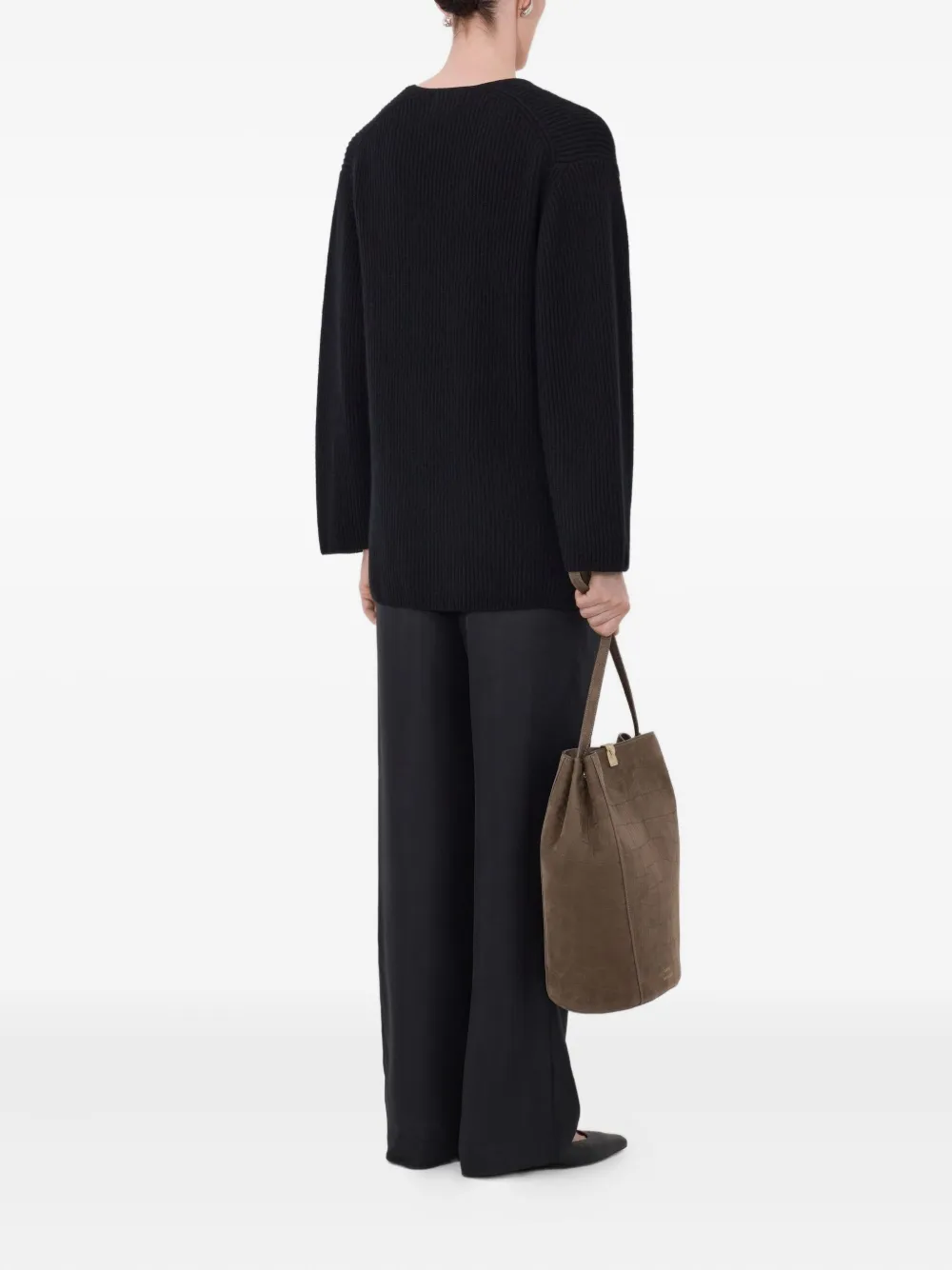 Gabe Ribbed U Neck Sweater