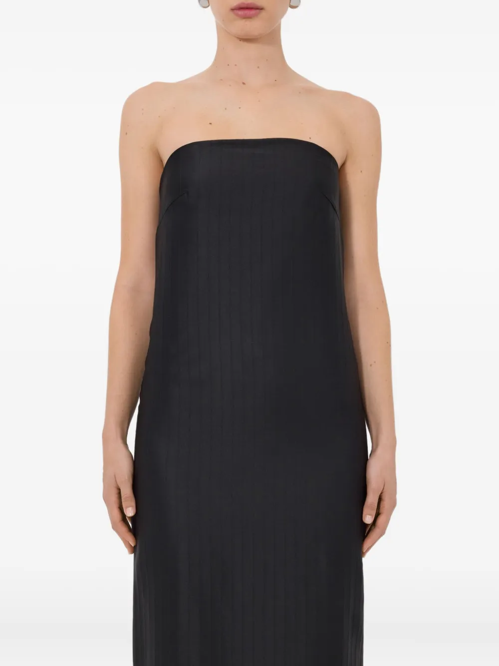 Giulia Striped Bustier Midi Dress