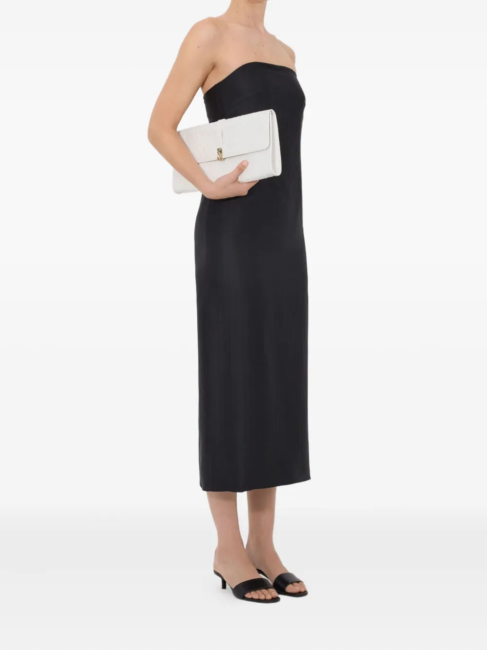 Giulia Striped Bustier Midi Dress