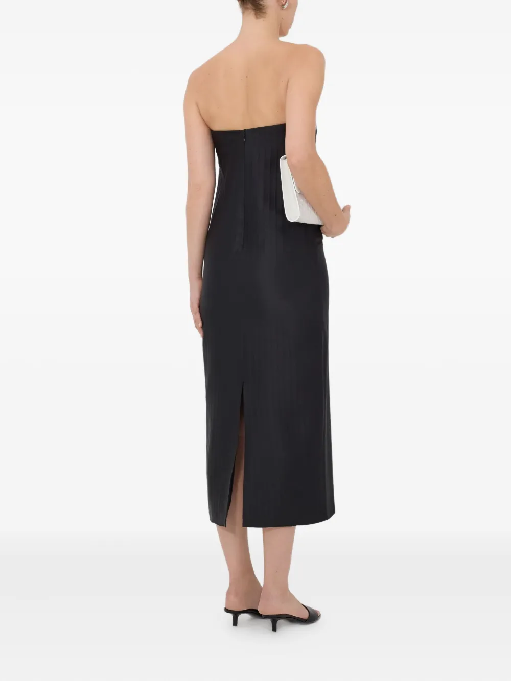 Giulia Striped Bustier Midi Dress