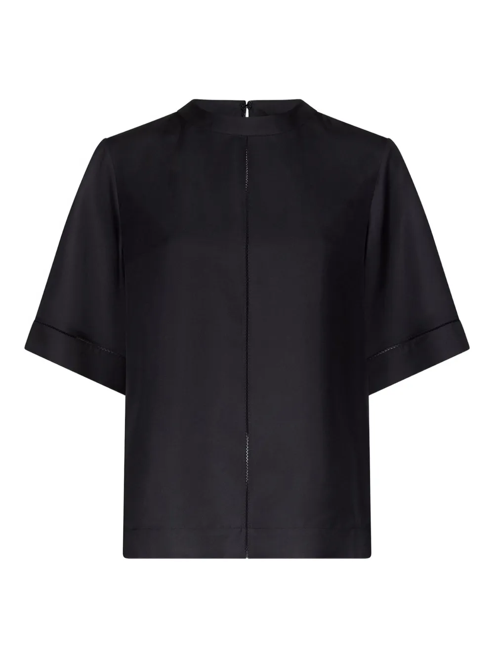 LouLou de Saison Havana lace-stitch silk top - Black