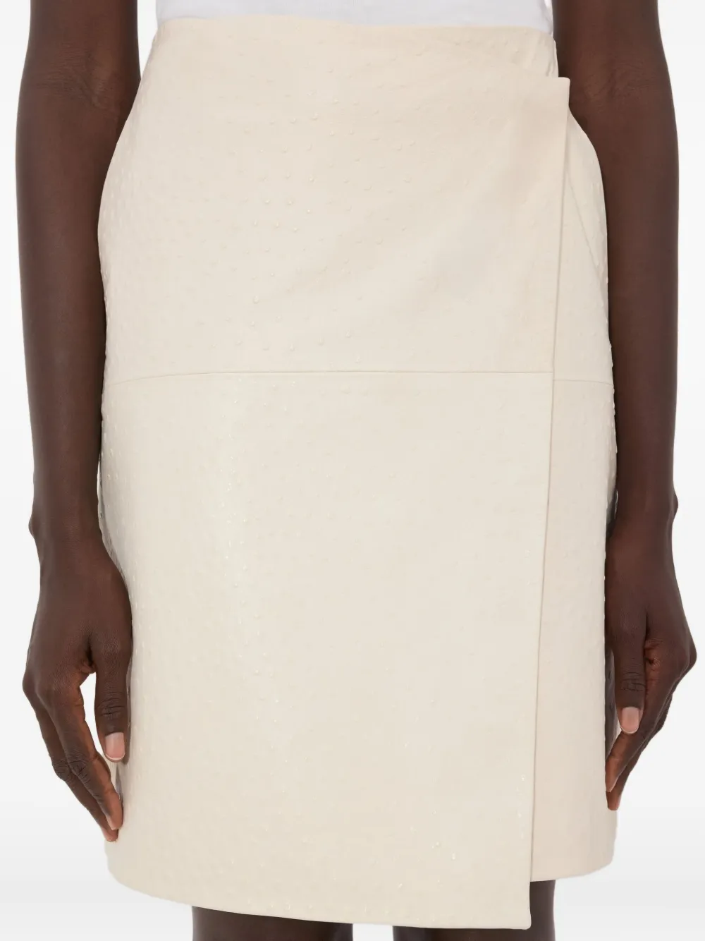 Loulou De Saison Gora Asymmetric Wrap Midi Skirt In White