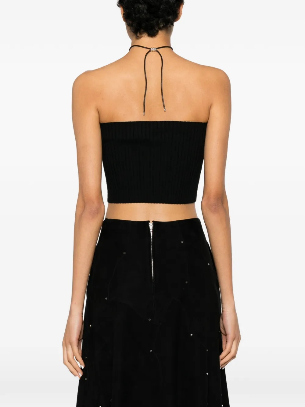 Chloé Ribgebreide bandeau top Zwart