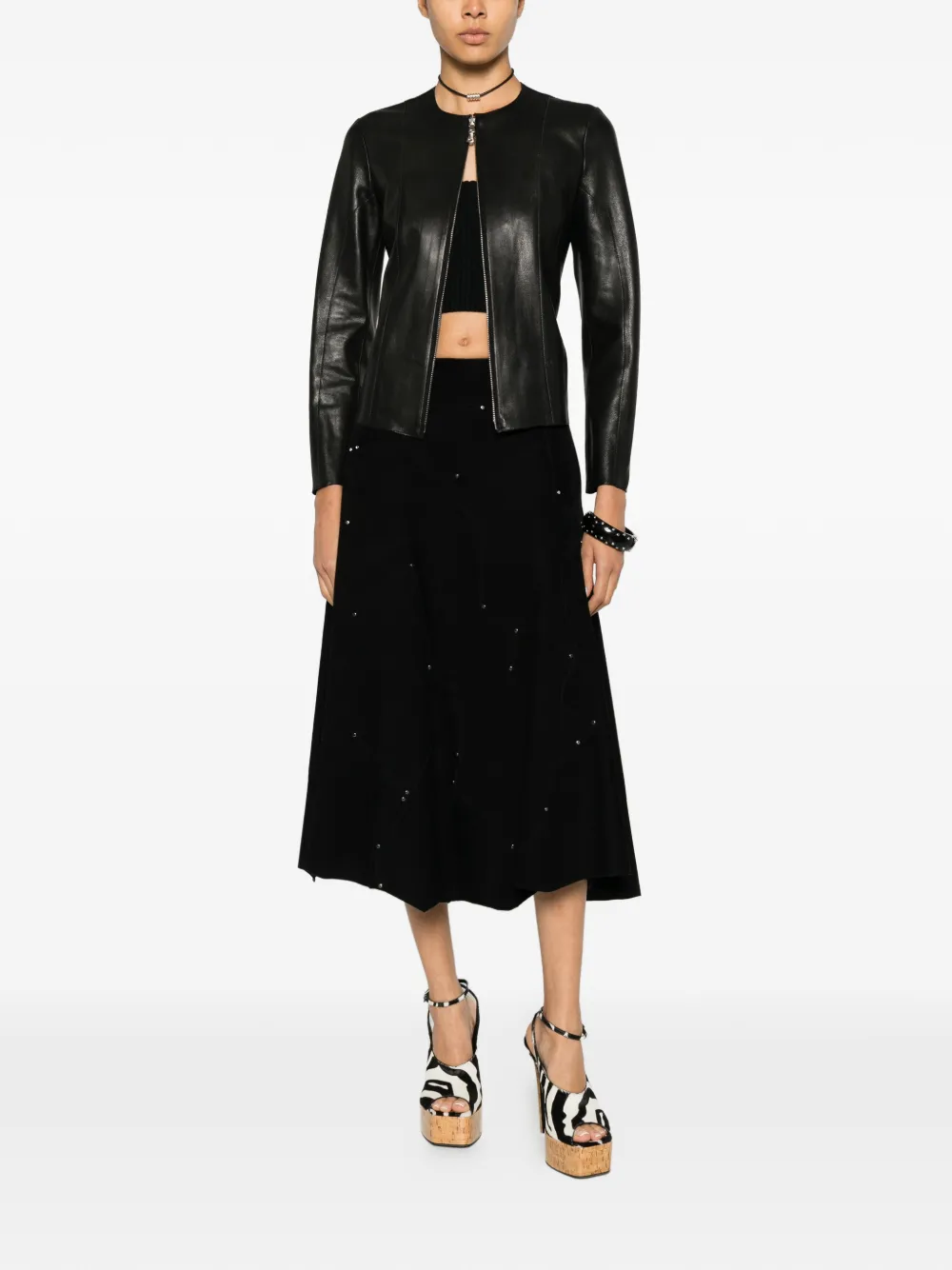 Chloé ribbed-knit bandeau top - Nero