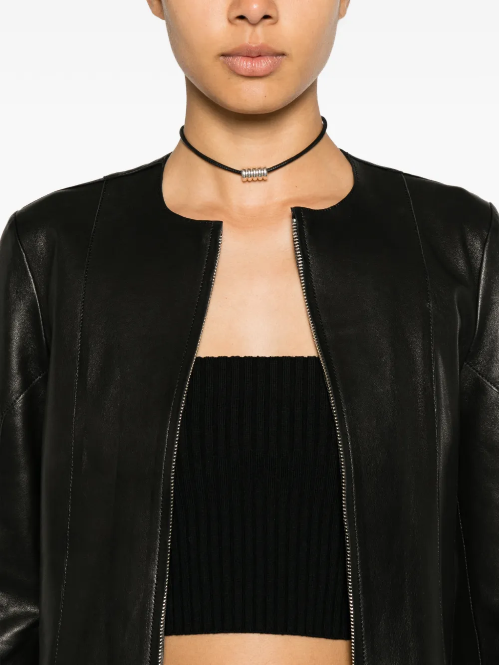 Chloé Ribgebreide bandeau top Zwart