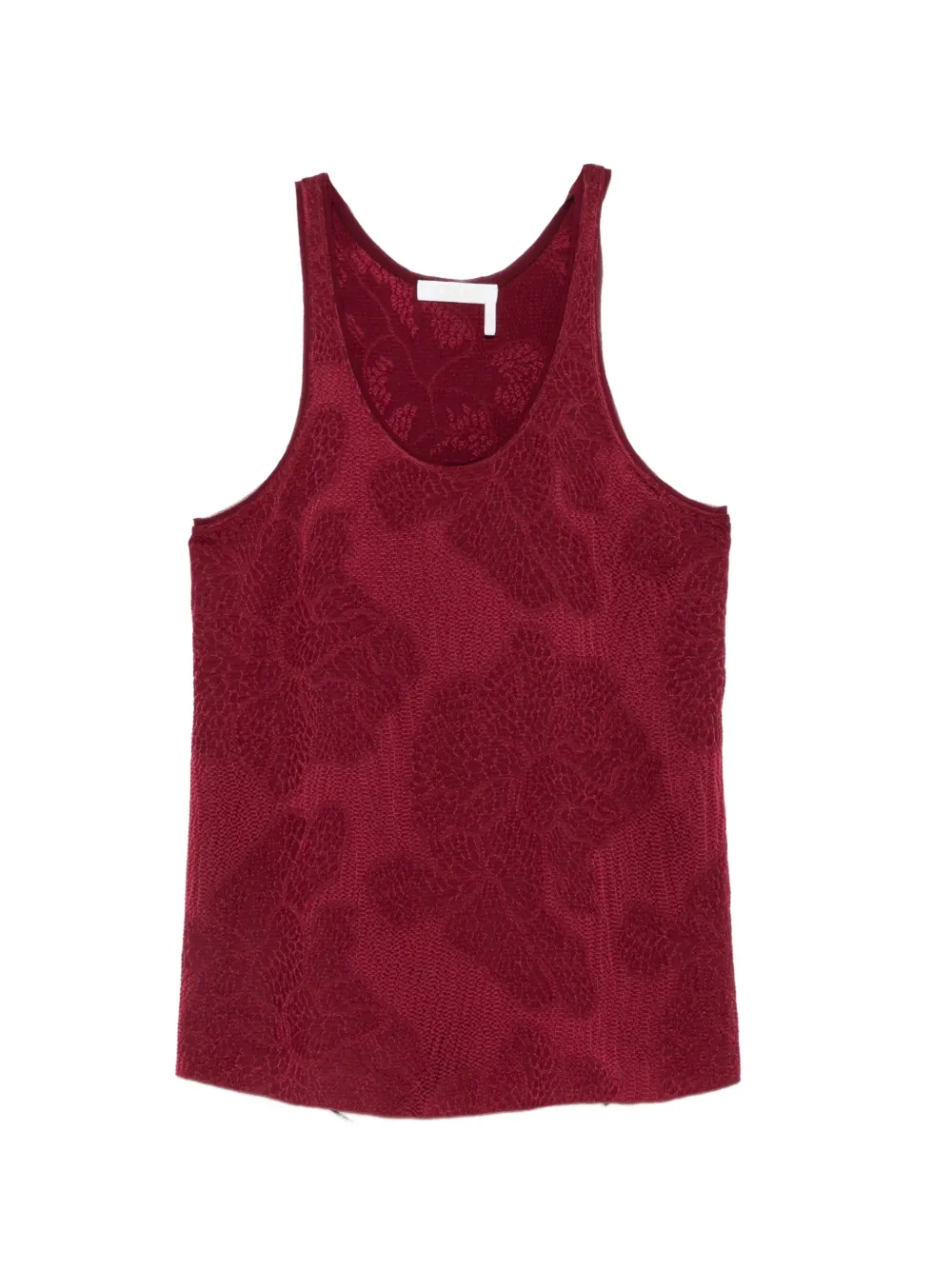 Chloé floral-jacquard tank top - Rosso