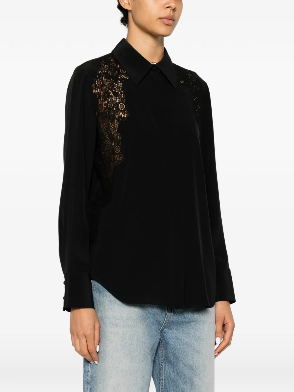  Chloé Camicia A Inserti - Nero 